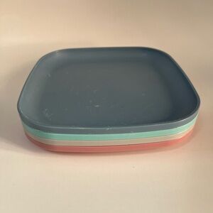 Tupperware Multicolor Square Plates